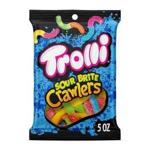 image:imageTrolli Sour Brite Crawlers Candy CherryLemon StrawberryGrape amp OrangeLime Sweet and Sour Gummy Worms 5 oz5 Ounce Pack of 1