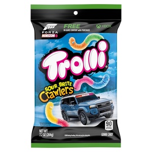 image:imageTrolli Sour Brite Crawlers Candy CherryLemon StrawberryGrape amp OrangeLime Sweet and Sour Gummy Worms 72 oz72 Ounce Pack of 1