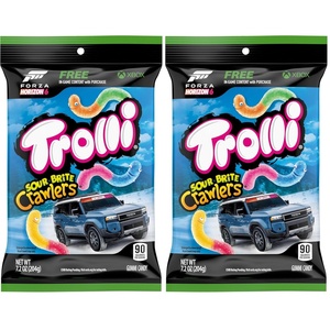 image:imageTrolli Sour Brite Crawlers Candy CherryLemon StrawberryGrape amp OrangeLime Sweet and Sour Gummy Worms 72 oz72oz Pack of 2