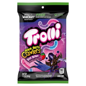image:imageTrolli Sour Brite Crawlers Candy Fruit Punch Sweet and Sour Gummy Worms 72 ozVery Berry