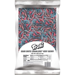 image:imageTrolli Sour Brite Crawlers Very Berry Sour Gummy Worm Candy 5 Pound Bulk BagVery Berry