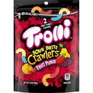 image:imageTrolli Sour Brite Crawlers Very Berry Sour Gummy Worms 288 Ounce Resealable BagFruit Punch