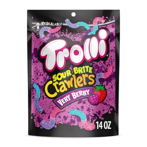 image:imageTrolli Sour Brite Crawlers Very Berry Sour Gummy Worms 288 Ounce Resealable BagVery Berry