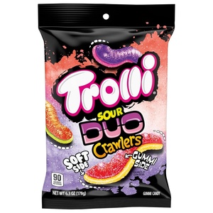 image:imageTrolli Sour Brite Duo Crawlers Candy 63 Ounce Bag63 Ounce Pack of 1