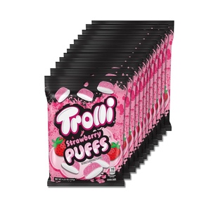 image:imageTrolli Strawberry Puffs Sour Gummy Worms Candy 425 Ounce Bags Pack of 12Strawberry Puffs