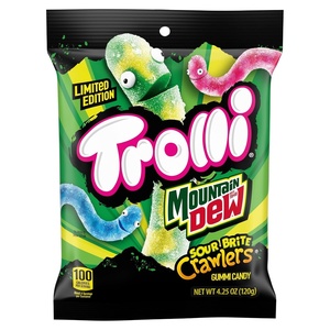 image:imageTrolli x Mountain Dew Sour Brite Crawlers Gummy Worm Candy 425 oz