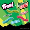 image:imageTrolli x Mountain Dew Sour Brite Crawlers Gummy Worms Candy 123 oz  Original Cherry Blue Raspberry all with Citrus limited edition gaming snack peg bag